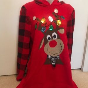Christmas Sweater with attached hoodie
